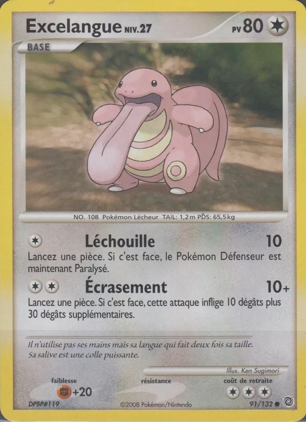 Carte Pokémon Excelangue 91/132 de l'extension Merveilles Secrètes
