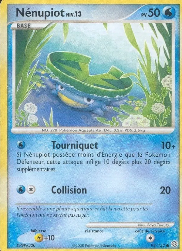 Carte Pokémon Nénupiot 92/132 de l'extension Merveilles Secrètes