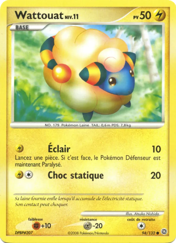 Carte Pokémon Wattouat 94/132 de l'extension Merveilles Secrètes