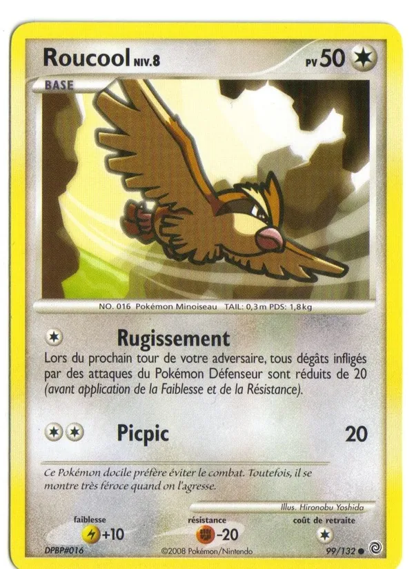 Carte Pokémon Roucool 99/132 de l'extension Merveilles Secrètes