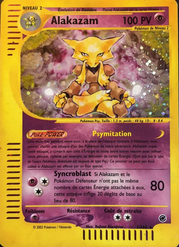 Carte Pokémon Alakazam 1/165 de l'extension Expedition