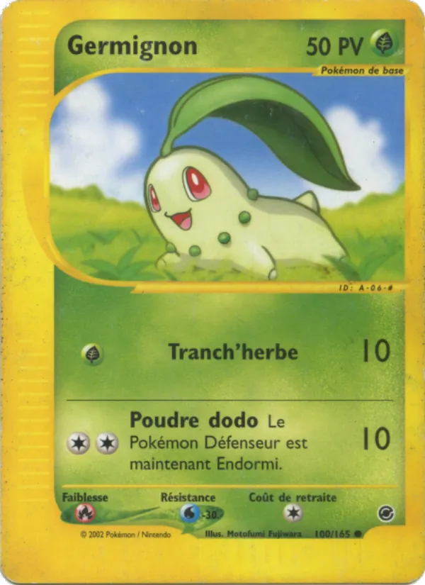 Carte Pokémon Germignon 100/165 de l'extension Expedition