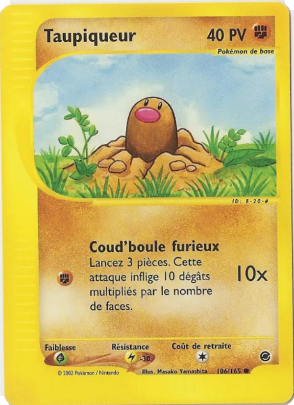 Carte Pokémon Taupiqueur 106/165 de l'extension Expedition