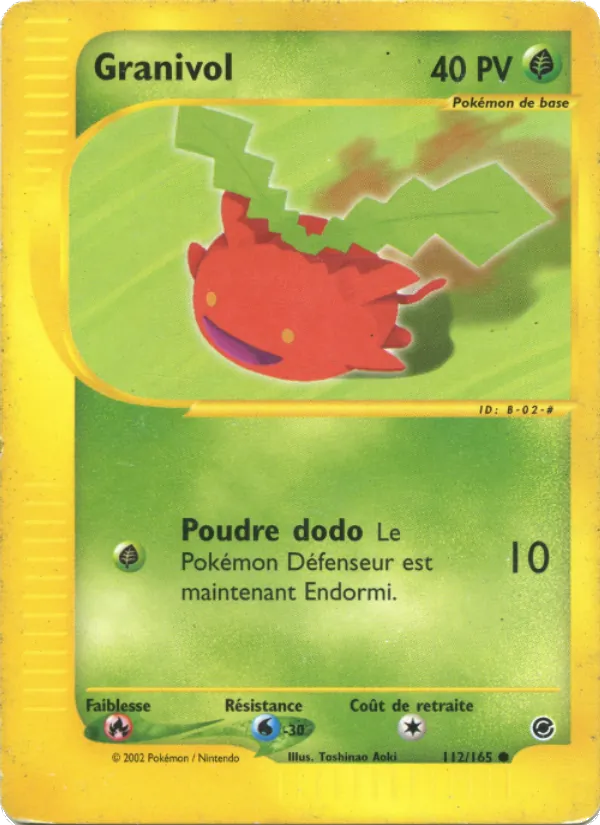 Carte Pokémon Granivol 112/165 de l'extension Expedition