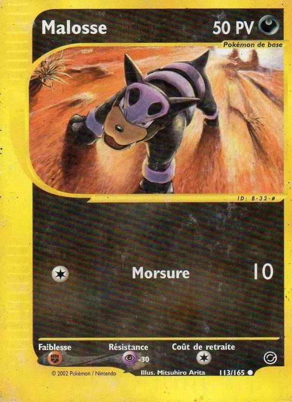 Carte Pokémon Malosse 113/165 de l'extension Expedition