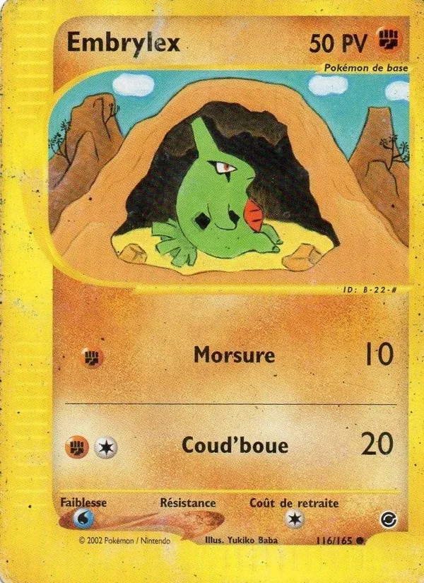 Carte Pokémon Embrylex 116/165 de l'extension Expedition