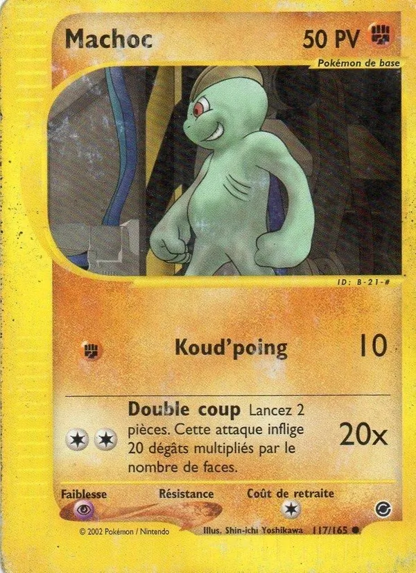Carte Pokémon Machoc 117/165 de l'extension Expedition