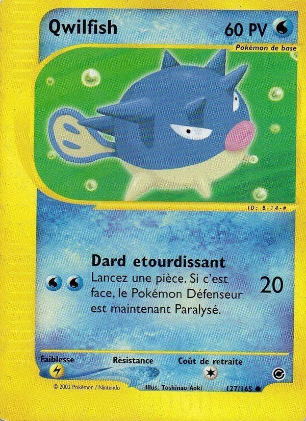 Carte Pokémon Qwilfish 127/165 de l'extension Expedition