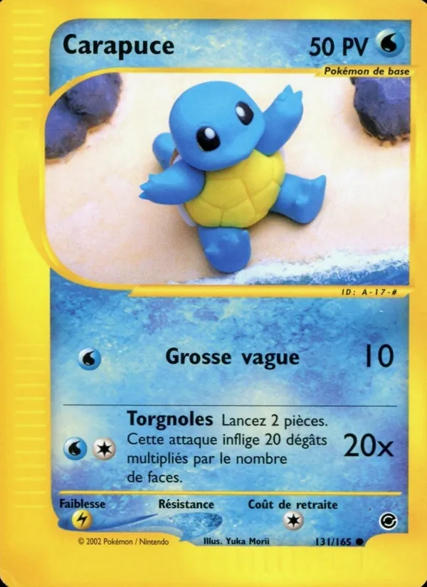 Carte Pokémon Carapuce 131/165 de l'extension Expedition