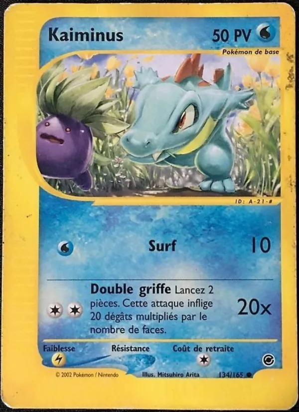 Carte Pokémon Kaiminus 134/165 de l'extension Expedition