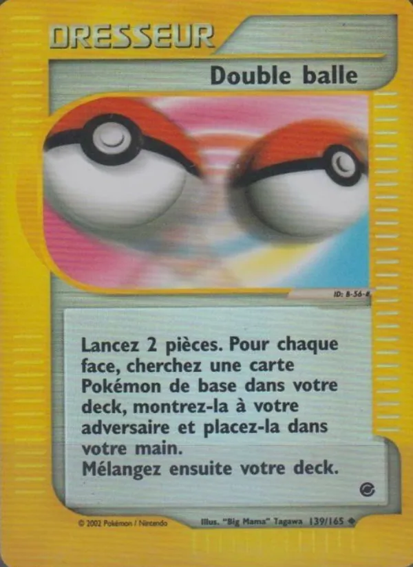 Carte Pokémon Double balle 139/165 de l'extension Expedition