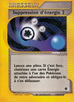 Carte Pokémon Suppression d'énergie 2 140