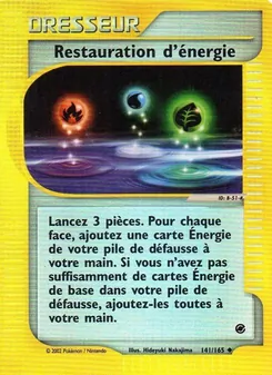 Carte Pokémon Restauration d'énergie 141