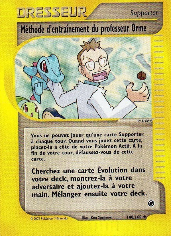 Carte Pokémon Méthode d'entraînement du professeur Orme 148/165 de l'extension Expedition