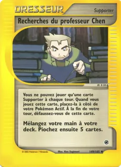 Carte Pokémon Recherches du professeur Chen 149