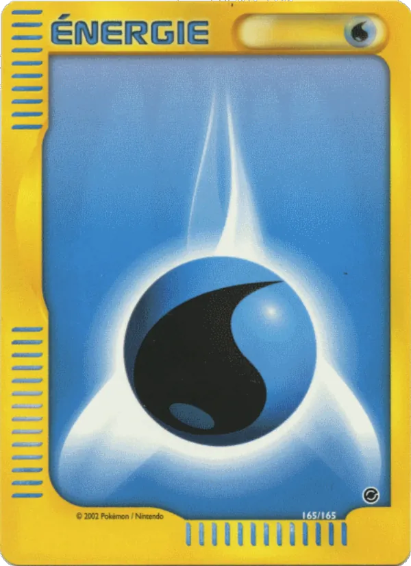 Carte Pokémon Énergie Eau 165/165 de l'extension Expedition