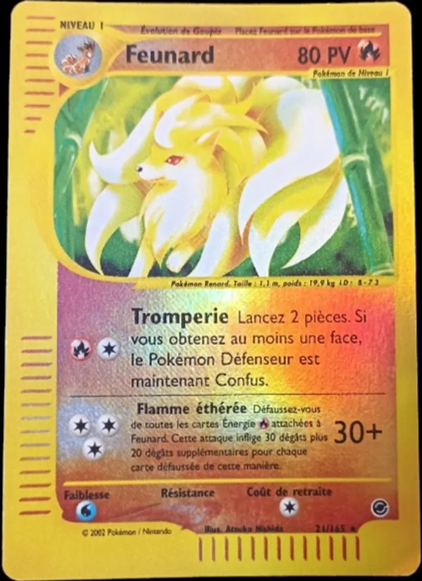 Carte Pokémon Feunard 21/165 de l'extension Expedition