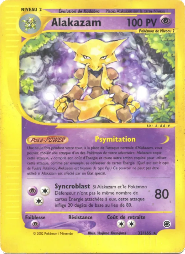 Carte Pokémon Alakazam 33/165 de l'extension Expedition