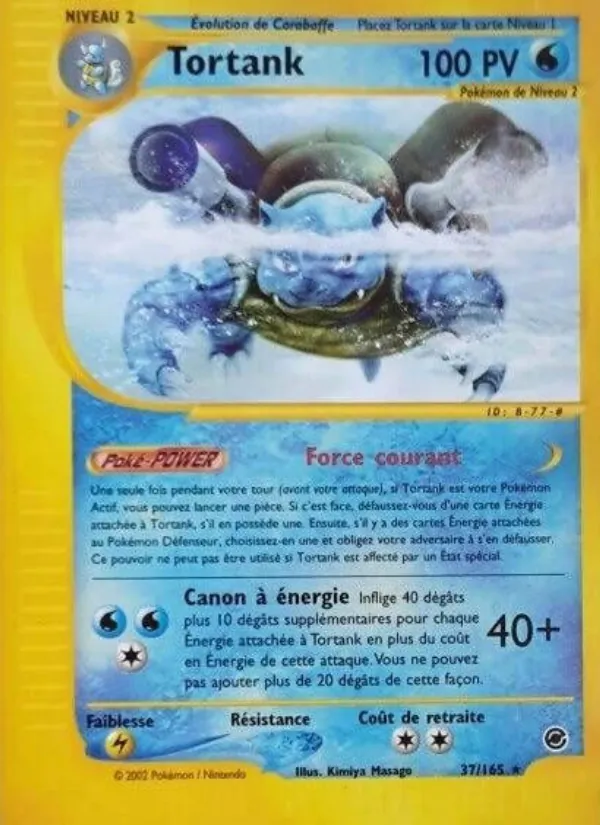 Carte Pokémon Tortank 37/165 de l'extension Expedition
