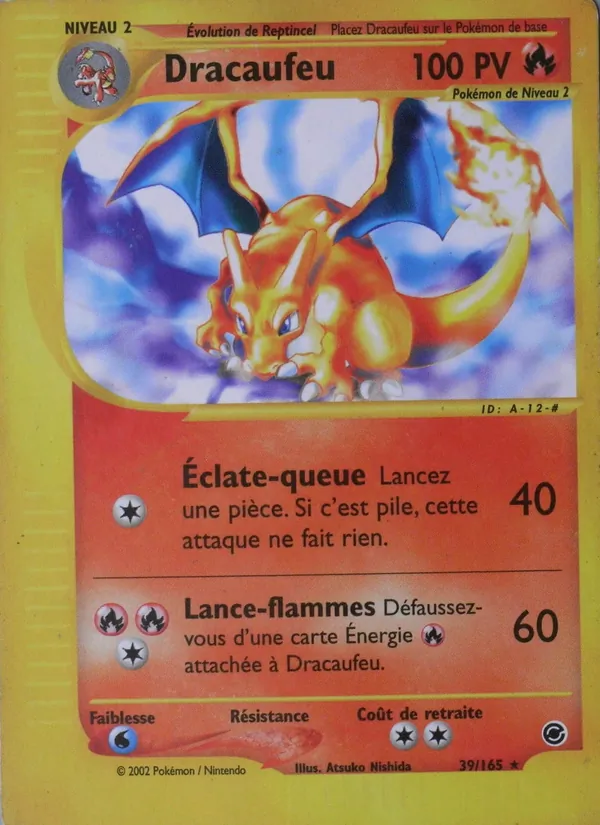 Carte Pokémon Dracaufeu 39/165 de l'extension Expedition