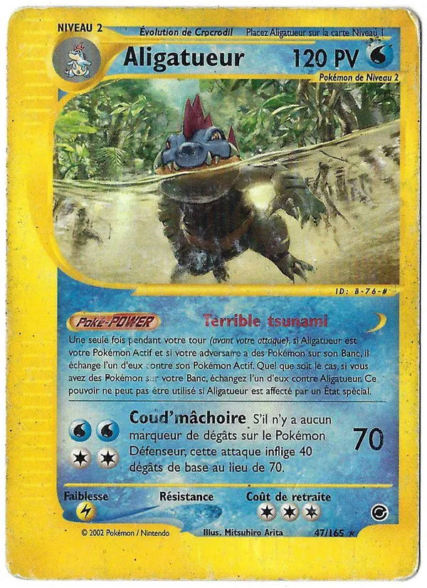 Carte Pokémon Aligatueur 47/165 de l'extension Expedition