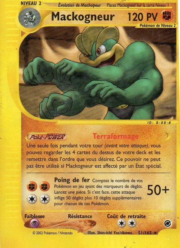 Carte Pokémon Mackogneur 51/165 de l'extension Expedition
