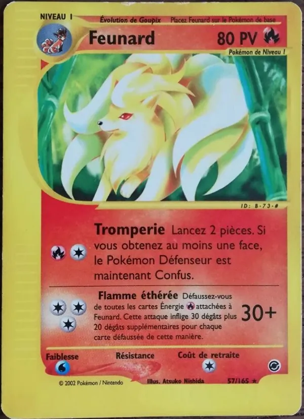Carte Pokémon Feunard 57/165 de l'extension Expedition