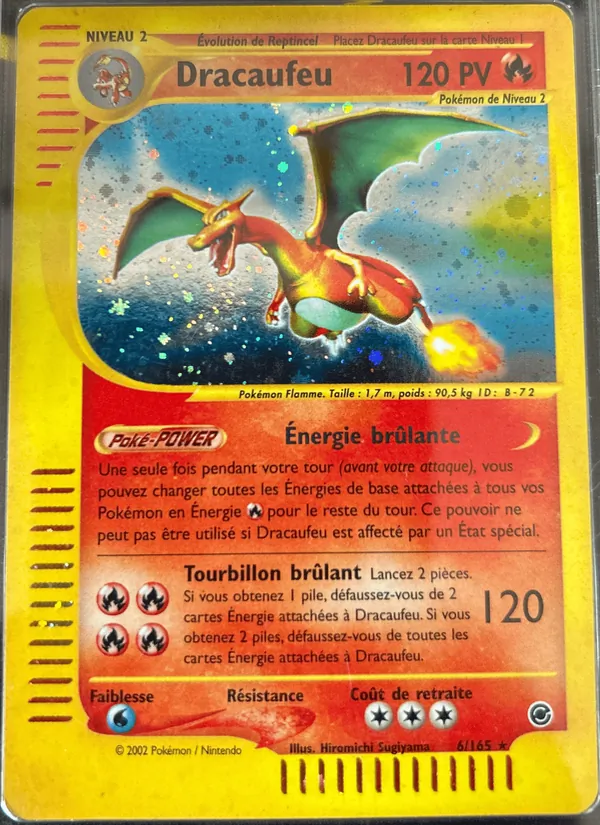Carte Pokémon Dracaufeu 6/165 de l'extension Expedition