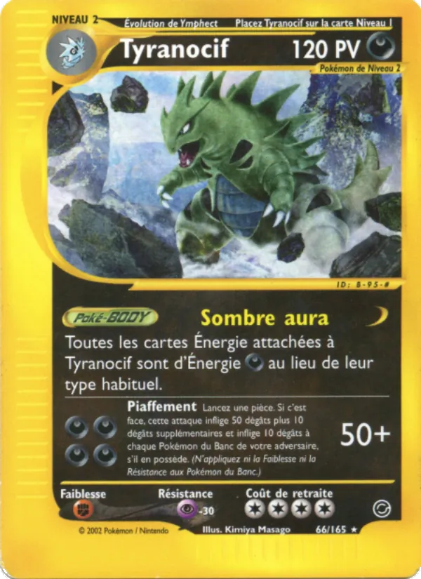 Carte Pokémon Tyranocif 66/165 de l'extension Expedition