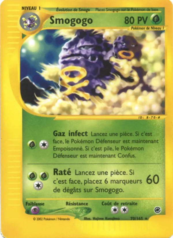 Carte Pokémon Smogogo 70/165 de l'extension Expedition