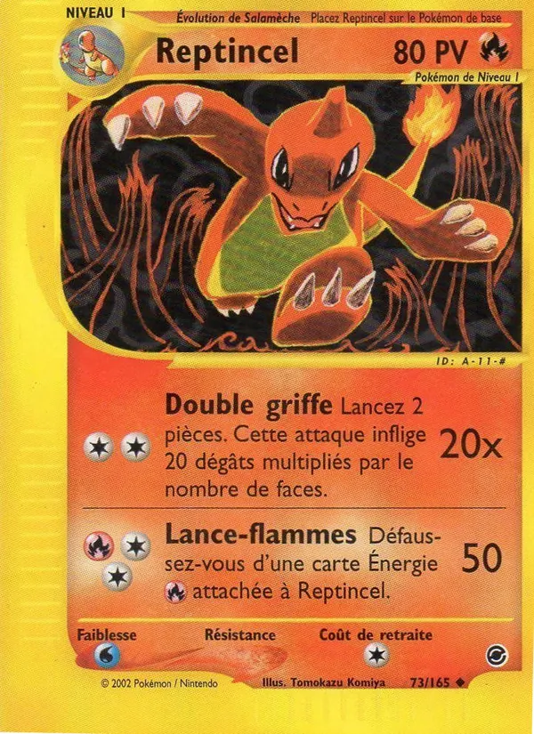 Carte Pokémon Reptincel 73/165 de l'extension Expedition