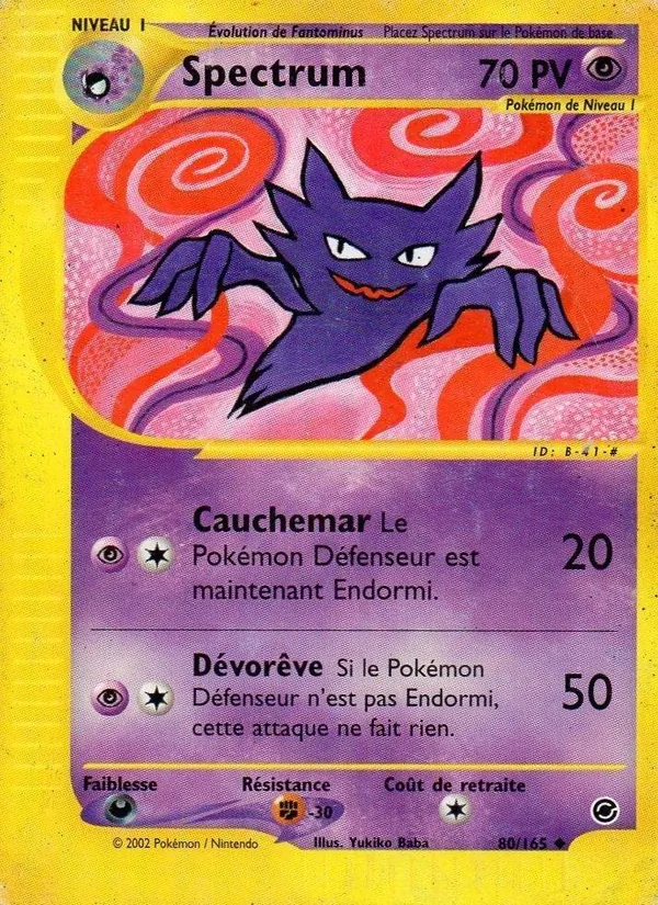 Carte Pokémon Spectrum 80/165 de l'extension Expedition