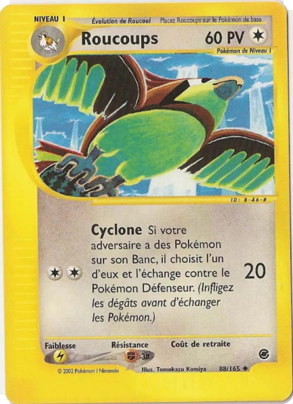 Carte Pokémon Roucoups 88/165 de l'extension Expedition