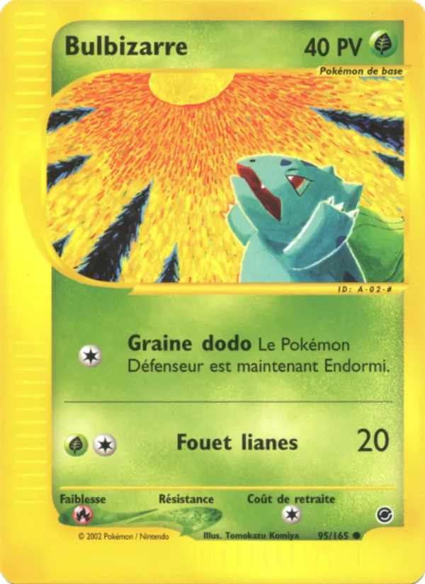 Carte Pokémon Bulbizarre 95/165 de l'extension Expedition