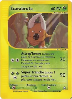 Carte Pokémon Scarabrute 101 — Aquapolis