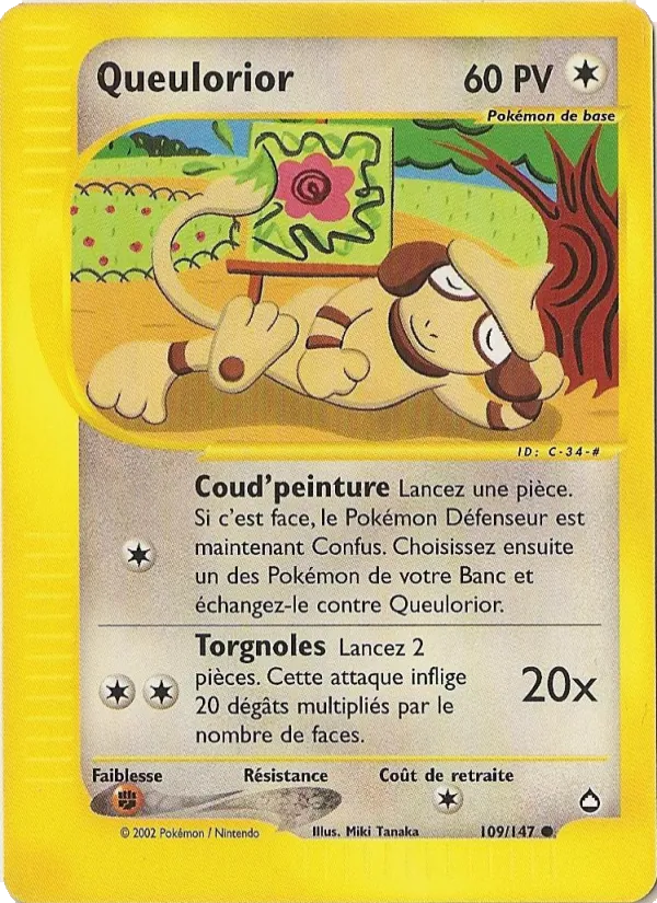 Carte Pokémon Queulorior 109/147 de l'extension Aquapolis