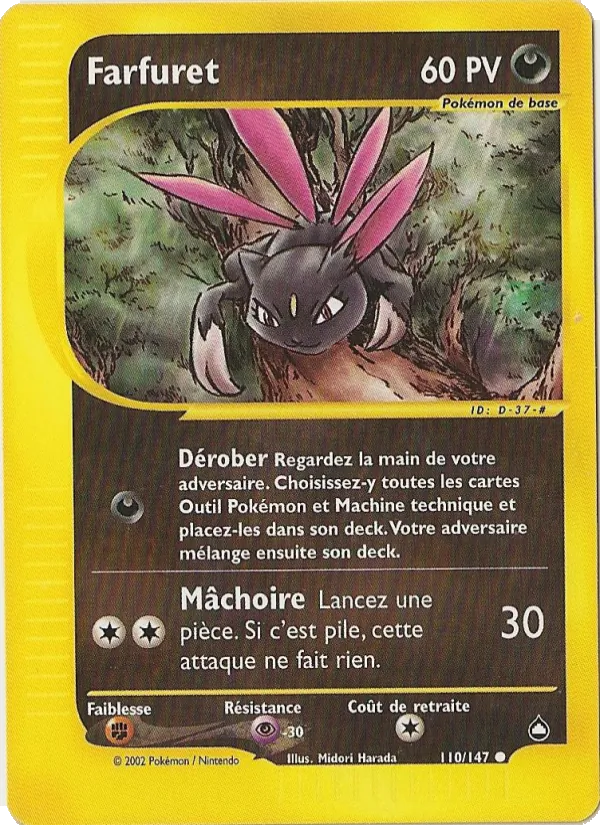 Carte Pokémon Farfuret 110/147 de l'extension Aquapolis