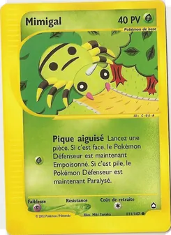 Carte Pokémon Mimigal 111 — Aquapolis