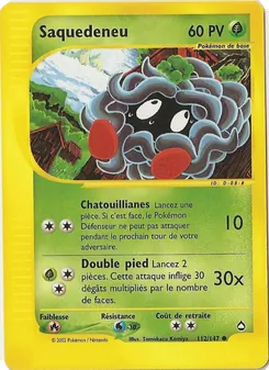 Carte Pokémon Saquedeneu 112 — Aquapolis