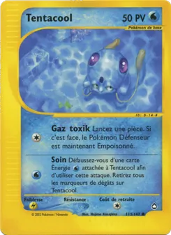 Carte Pokémon Tentacool 113 — Aquapolis