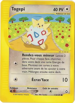 Carte Pokémon Togepi 114 — Aquapolis