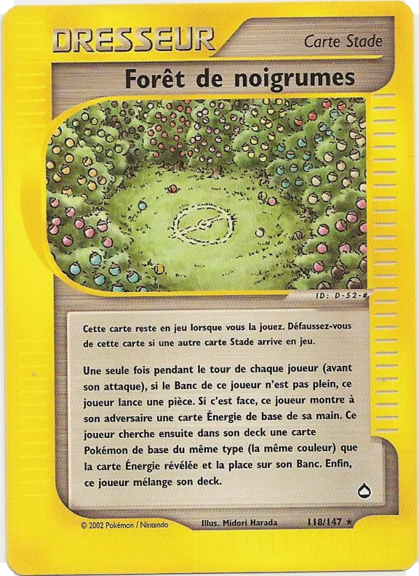 Carte Pokémon Forêt de noigrumes 118/147 de l'extension Aquapolis