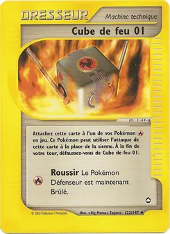 Carte Pokémon Cube de feu 01 122 — Aquapolis