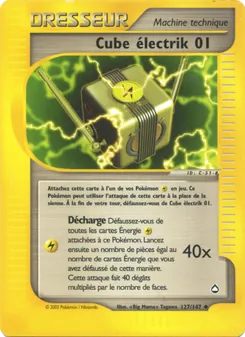 Carte Pokémon Cube électrik 01 127 — Aquapolis