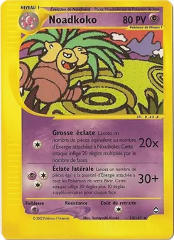 Carte Pokémon Noadkoko 13 — Aquapolis