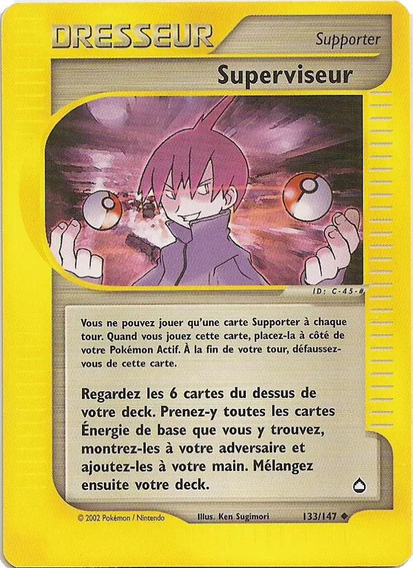 Carte Pokémon Superviseur 133/147 de l'extension Aquapolis