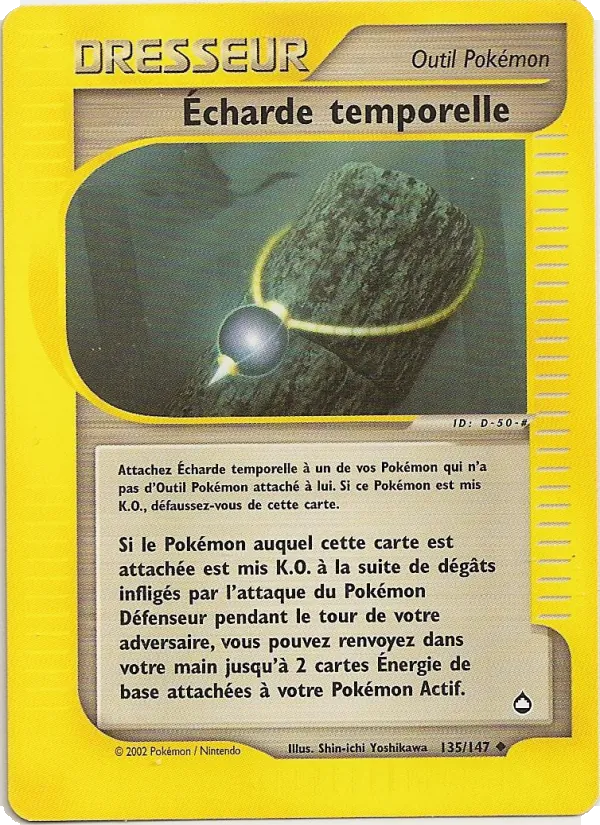 Carte Pokémon Écharde temporelle 135/147 de l'extension Aquapolis