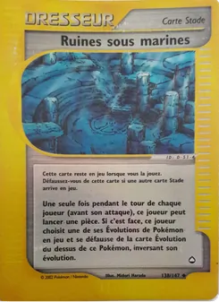 Carte Pokémon Ruines sous marines 138 — Aquapolis