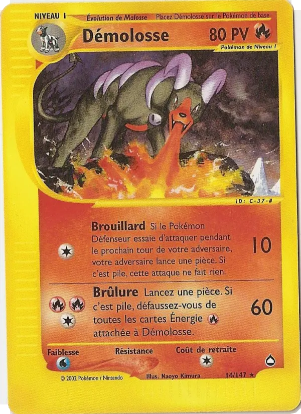 Carte Pokémon Démolosse 14/147 de l'extension Aquapolis