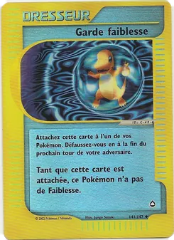 Carte Pokémon Garde faiblesse 141 — Aquapolis
